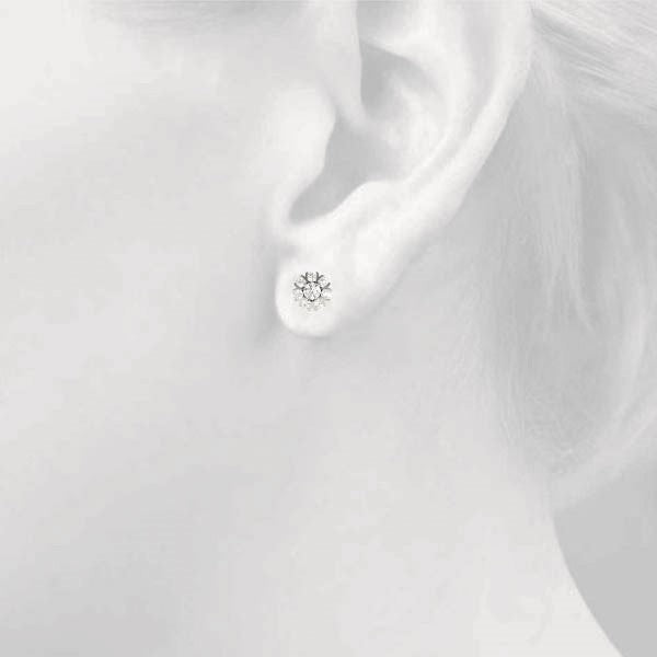 Fleur de Diamant bloom diamond stud earrings