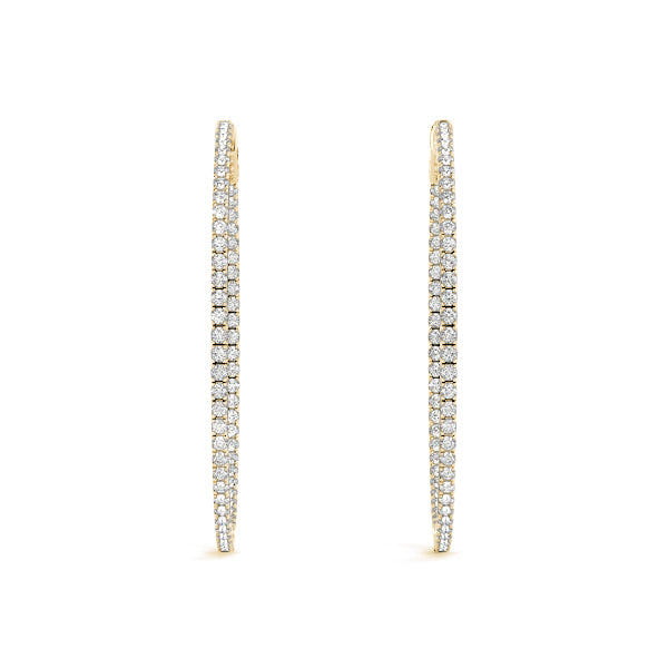 Inside-out diamond hoop earrings