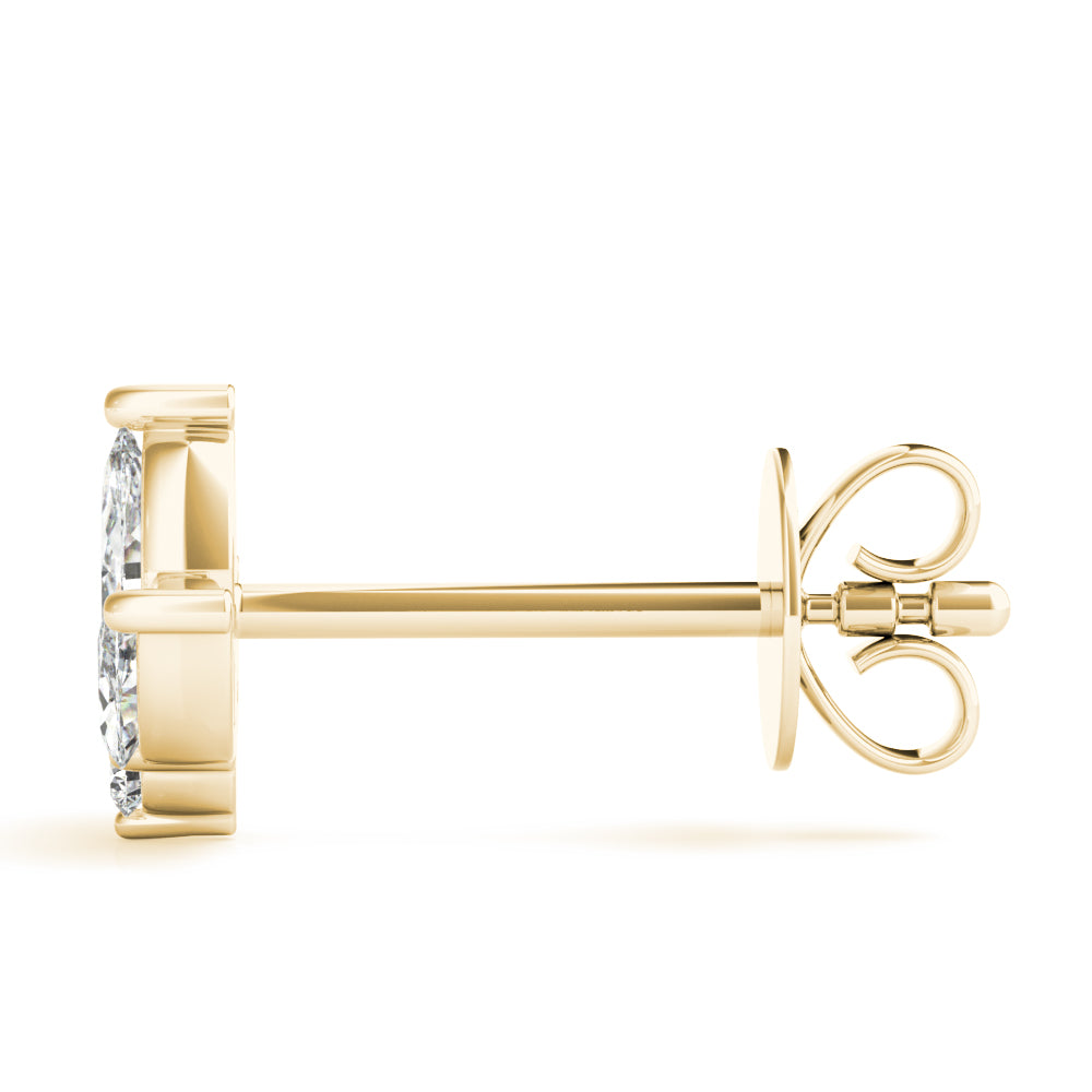 Floral cluster diamond stud earrings marquees