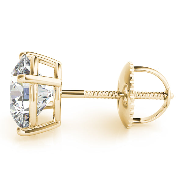 Round-cut lab-grown diamond stud earrings (0.50–6.00 CTW, F/VS2)