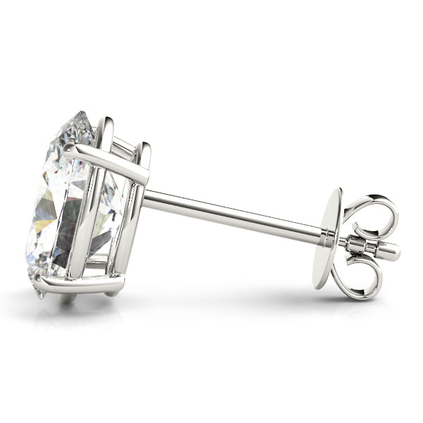Oval-cut diamond stud earrings