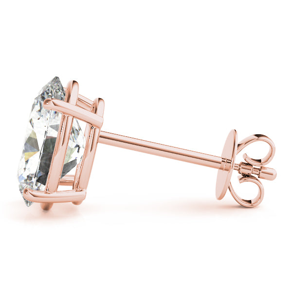Oval-cut diamond stud earrings
