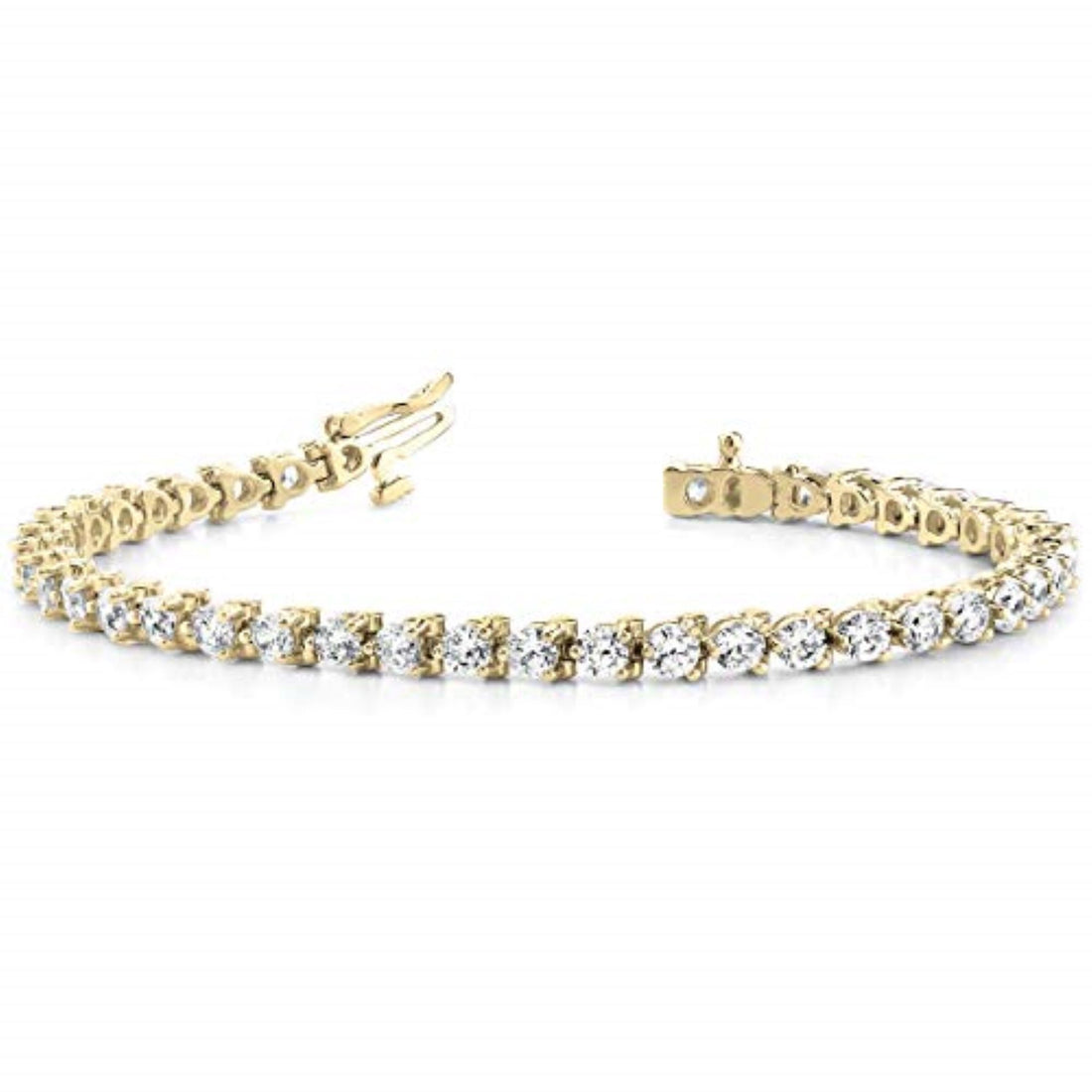 3-prong diamond tennis bracelet