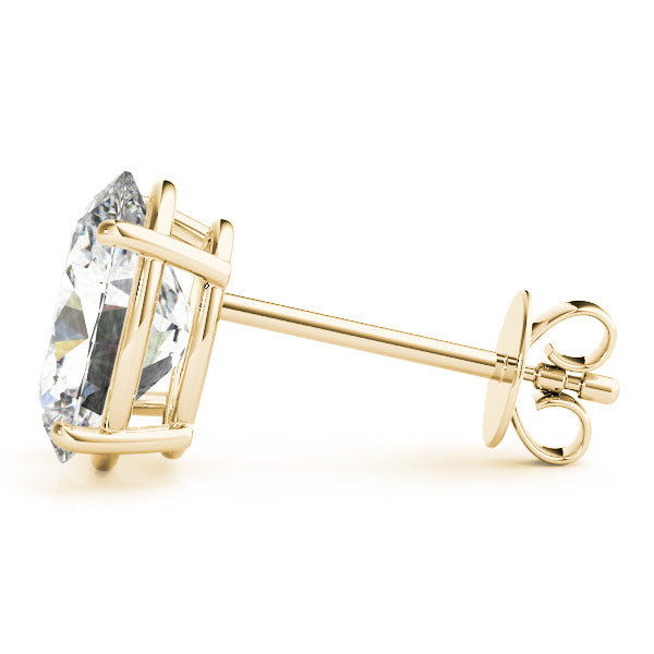 Oval-cut diamond stud earrings