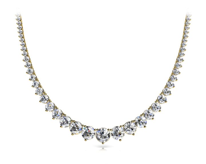 Graduated Lab-Grown Diamond Necklace (7–20 CTW, F/VS+) in 3-Prong Setting