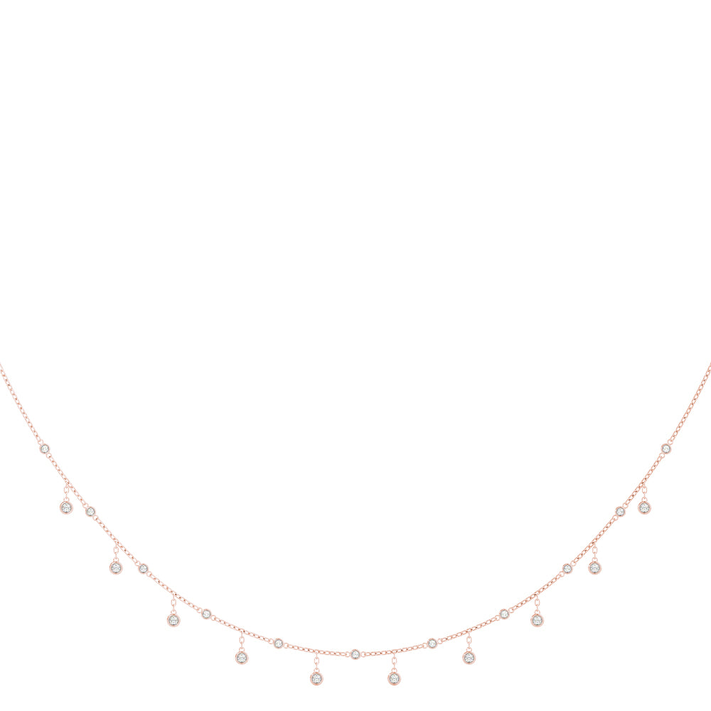 Delicate Bezel-Set Diamond Drop Necklace (0.75–1.33 CTW, F/VS+) With Lab Grown Diamonds