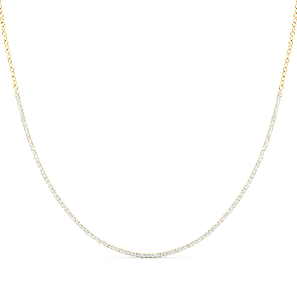 Half-Eternity Diamond Bar Necklace with Lab-Grown Diamonds (3–5 CTW, F/VS+)