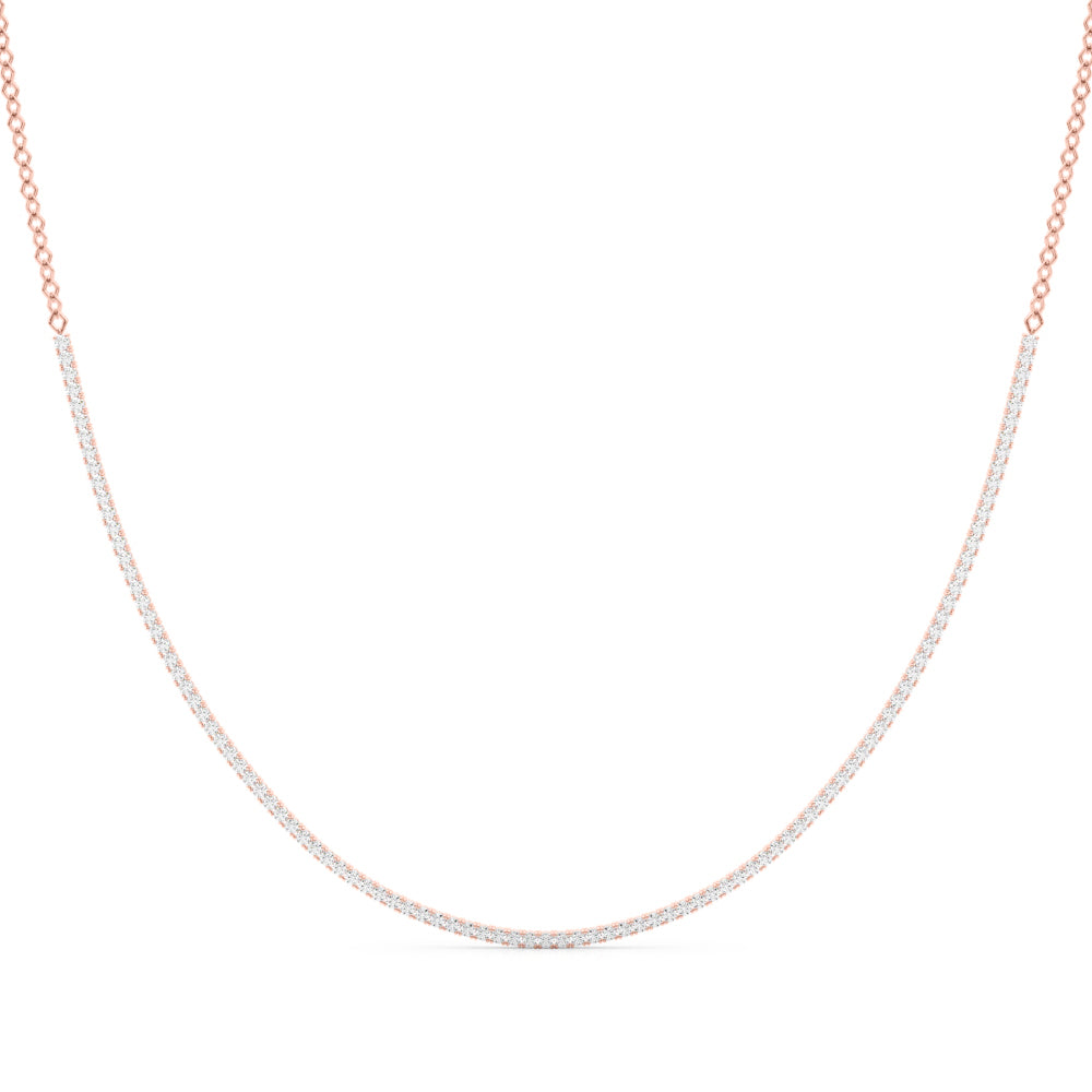 Half-Eternity Diamond Bar Necklace with Lab-Grown Diamonds (3–5 CTW, F/VS+)