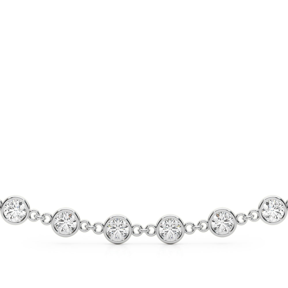 Paperclip Chain Diamond Necklace with Bezel-Set Lab-Grown Diamonds (0.75–2.20 CTW, F/VS+)