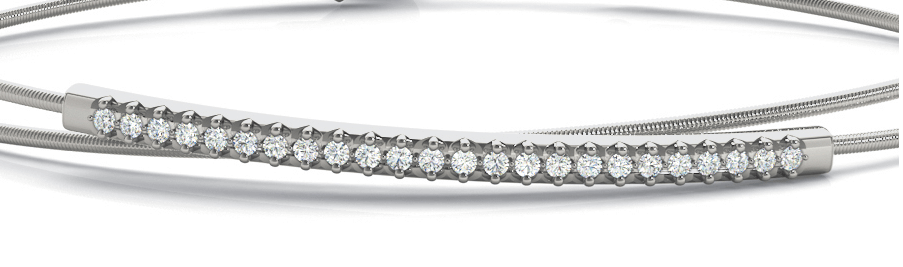Dual-Wire Diamond Bangle