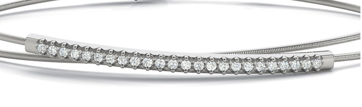 Dual-Wire Diamond Bangle