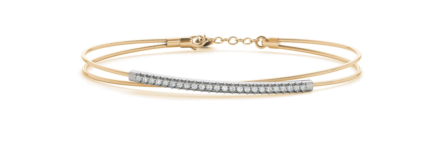 Dual-Wire Diamond Bangle