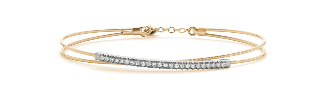 Dual-Wire Diamond Bangle