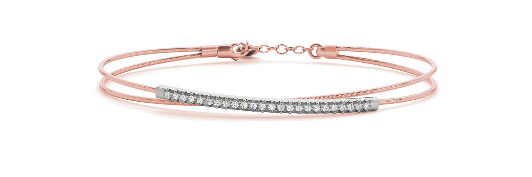 Dual-Wire Diamond Bangle