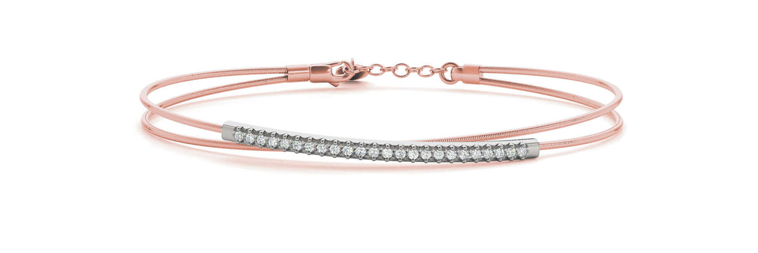Dual-Wire Diamond Bangle