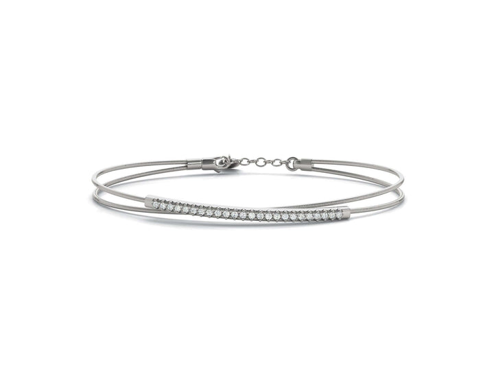 Dual-Wire Diamond Bangle