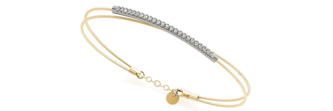 Dual-Wire Diamond Bangle