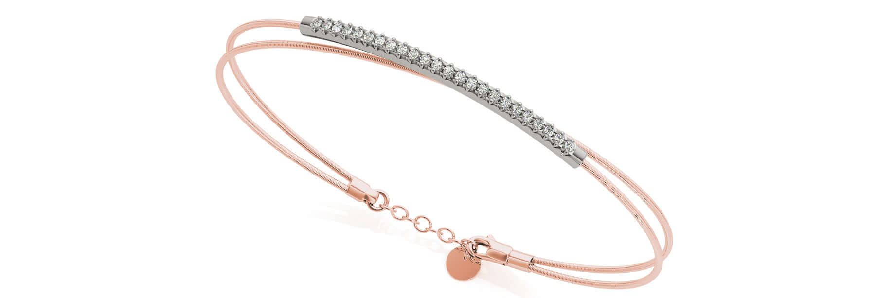 Dual-Wire Diamond Bangle