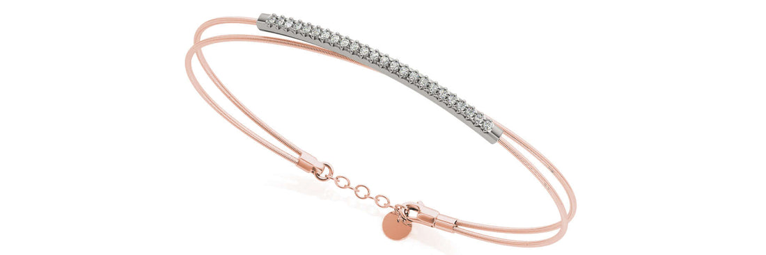 Dual-Wire Diamond Bangle