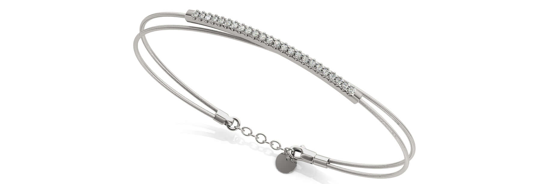 Dual-Wire Diamond Bangle