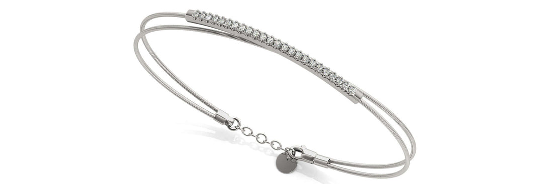 Dual-Wire Diamond Bangle