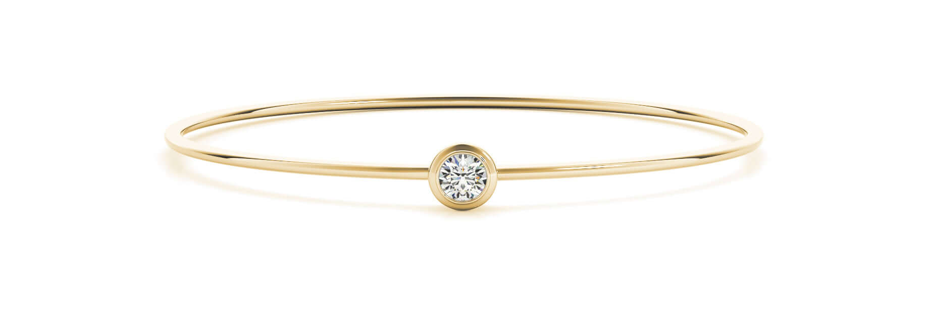 Solitaire Bezel-set bangle