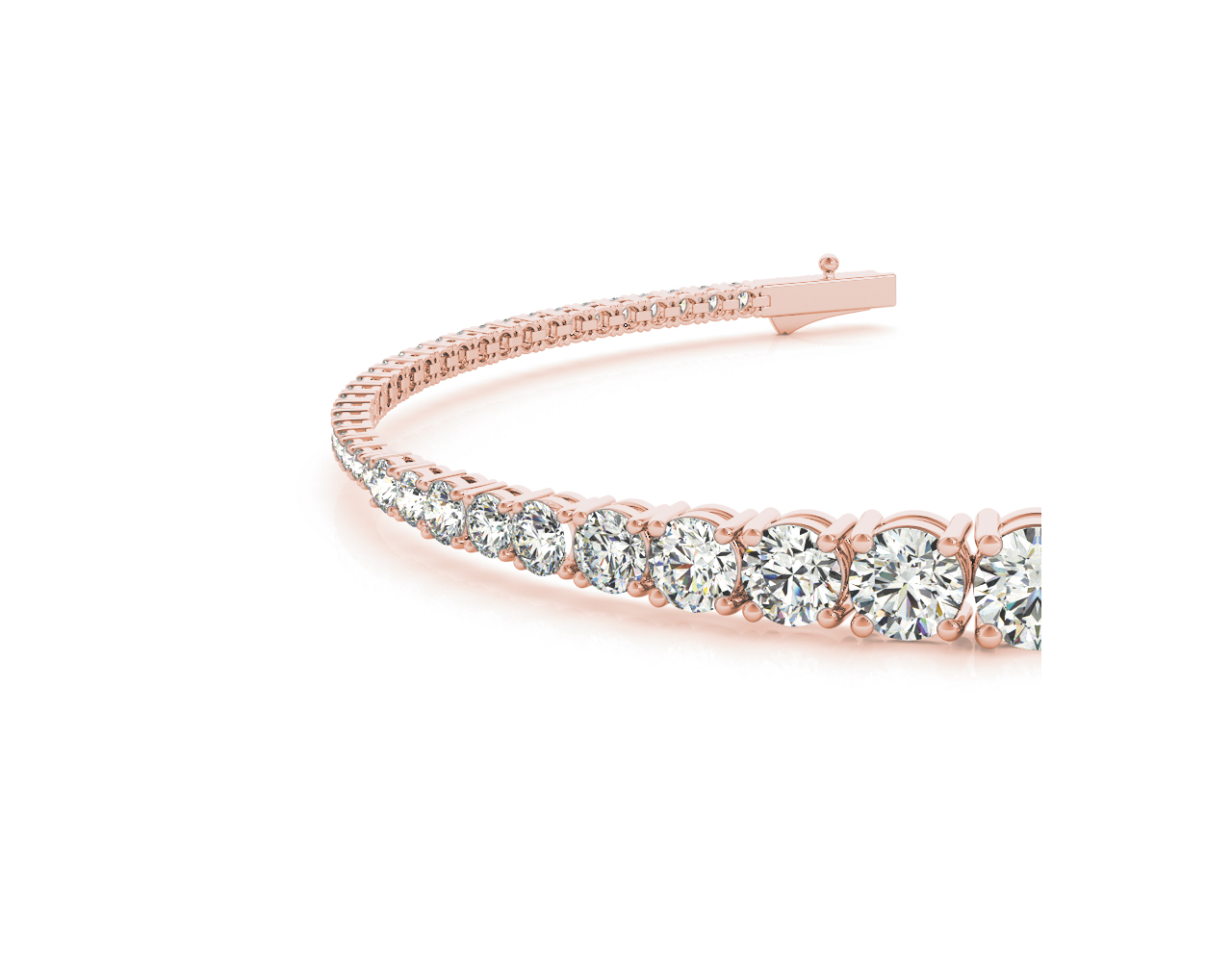 Graduated diamond tennis bracelet