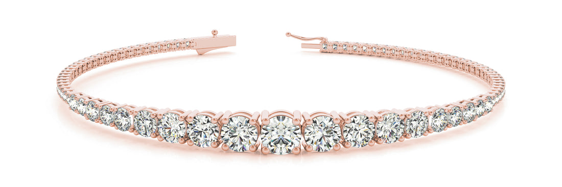 Graduated diamond tennis bracelet