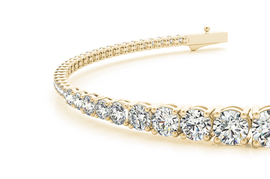 Graduated diamond tennis bracelet