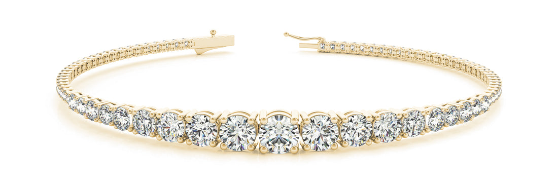 Graduated diamond tennis bracelet