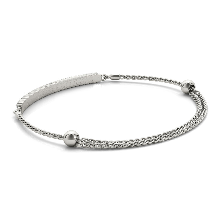 Adjustable rope chain Two Row diamond bracelet
