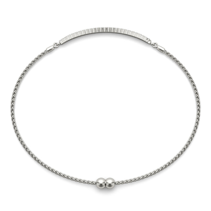 Adjustable rope chain Two Row diamond bracelet