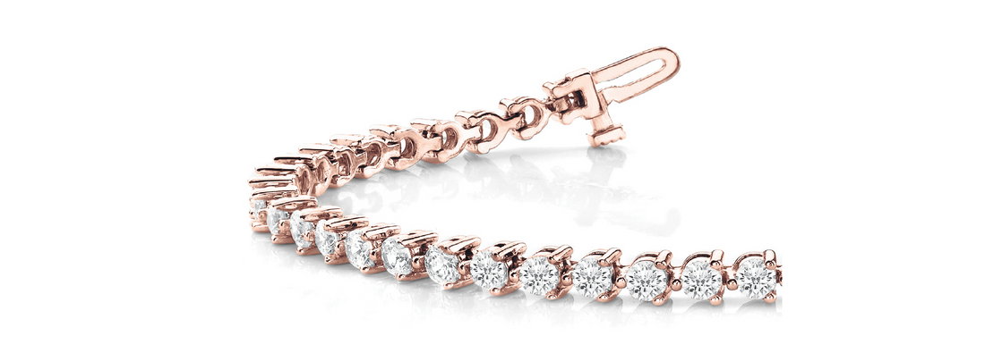3-prong diamond tennis bracelet