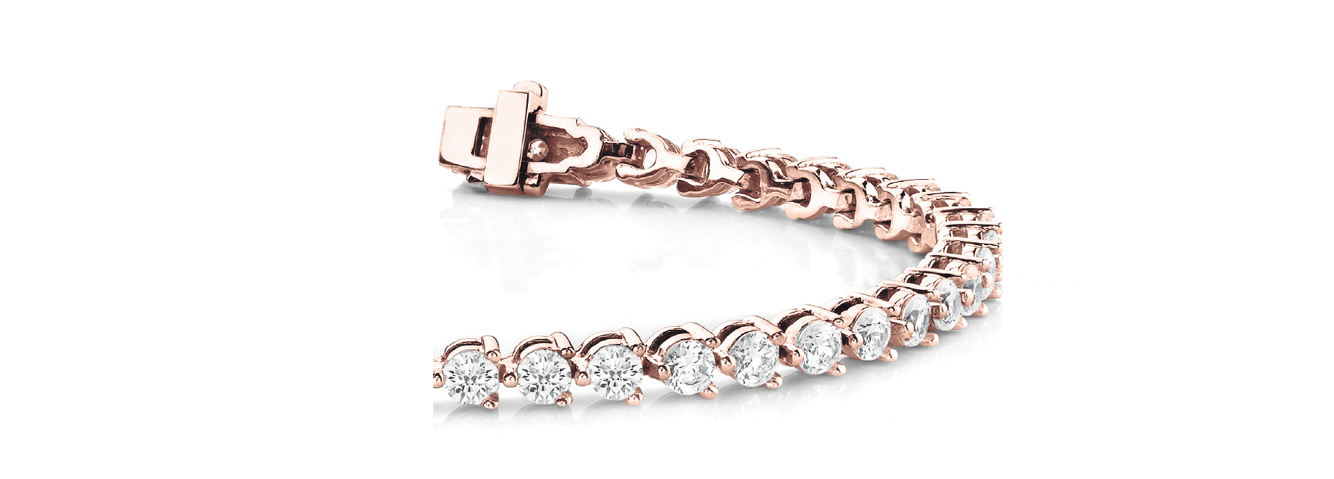 3-prong diamond tennis bracelet