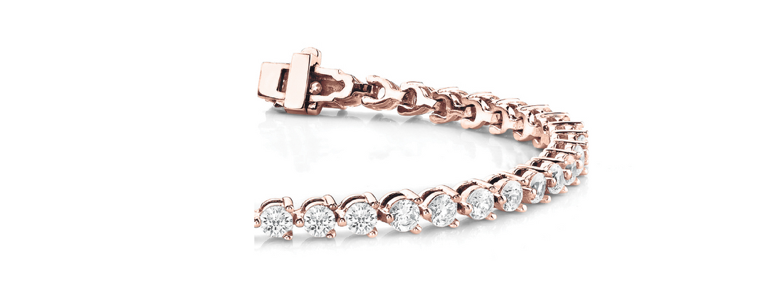 3-prong diamond tennis bracelet