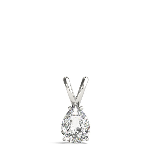 Pear-Cut Solitaire Diamond Pendant in 14K Gold with V-Bale – Lab-Grown F/VS (0.25–2.00 CTW)