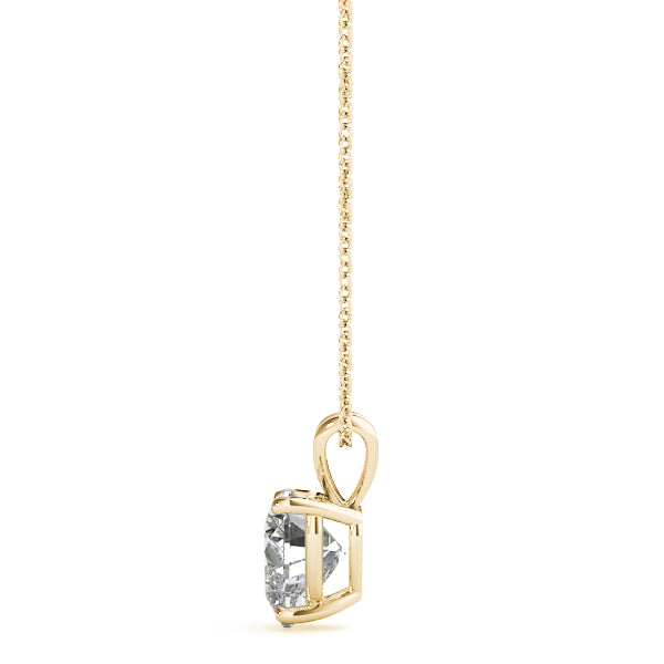 Heart-Shaped Solitaire Diamond Pendant with V-Bale Setting – Lab-Grown, F/VS (0.25–2.00 CTW)