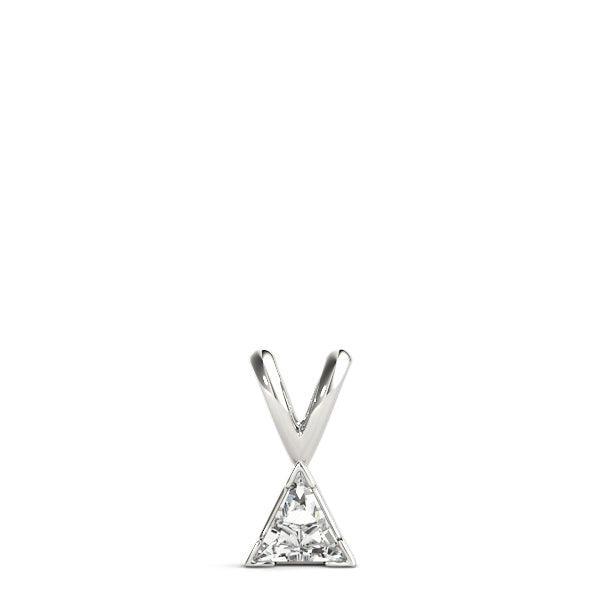 Trillion-Cut Solitaire Diamond Pendant in 14K Gold with V-Bale – Lab-Grown F/VS (0.25–2.00 CTW)