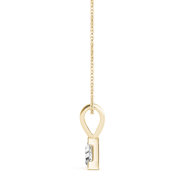 Trillion-Cut Solitaire Diamond Pendant in 14K Gold with V-Bale – Lab-Grown F/VS (0.25–2.00 CTW)