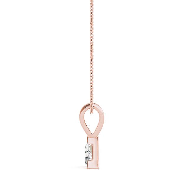 Trillion-Cut Solitaire Diamond Pendant in 14K Gold with V-Bale – Lab-Grown F/VS (0.25–2.00 CTW)