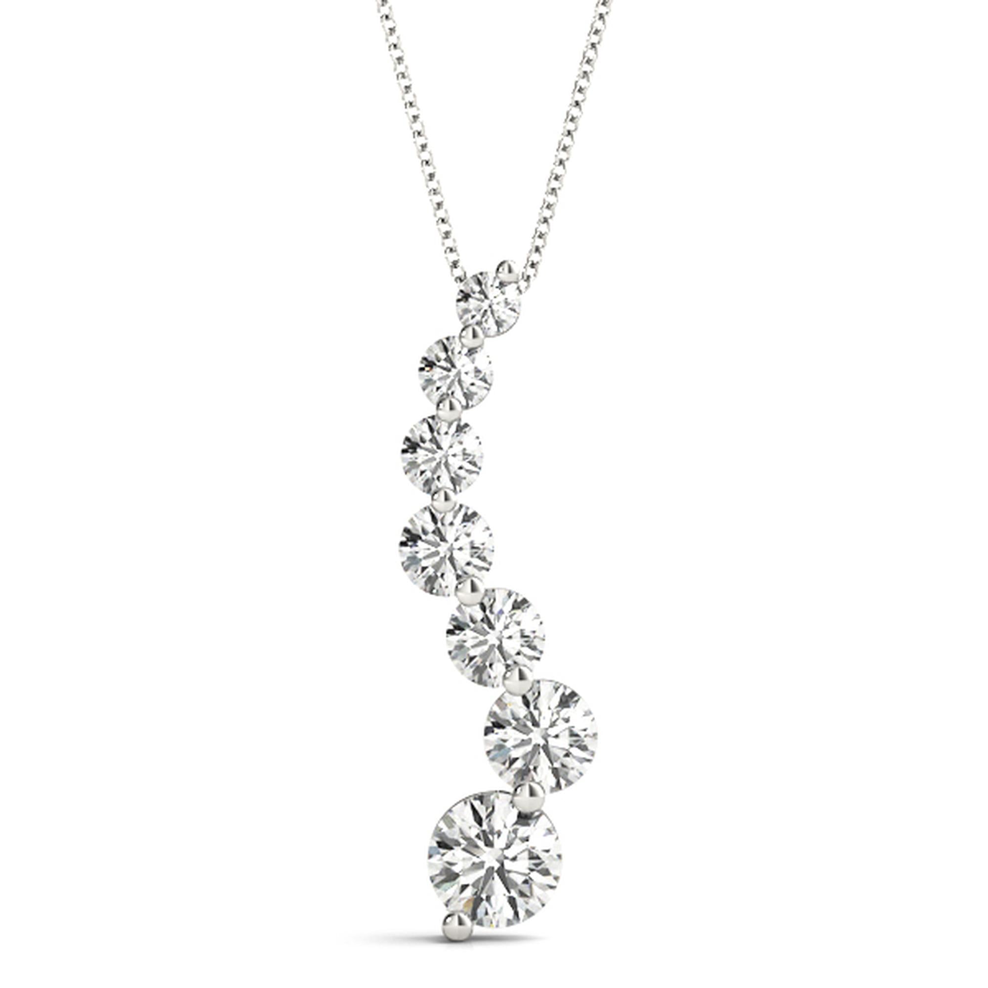 Graduated Journey Diamond Pendant Necklace (0.125–5.00 CTW, Lab-Grown)