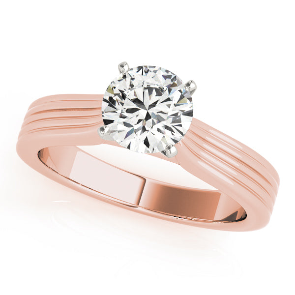 18K Rose Gold Solitaire Engagement Rings