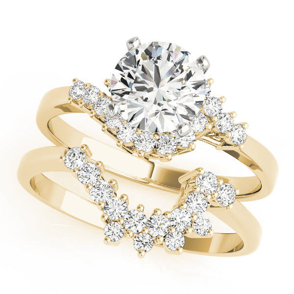 14k Yellow Gold Bypass Engagement Ring