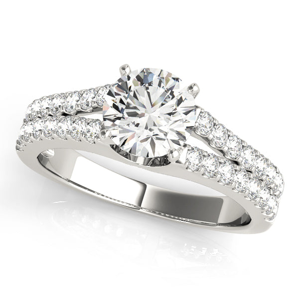 14K White Gold MultiRow Engagement Rings