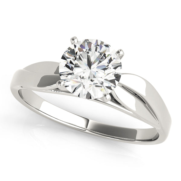 14K White Gold Solitaire Engagement Rings