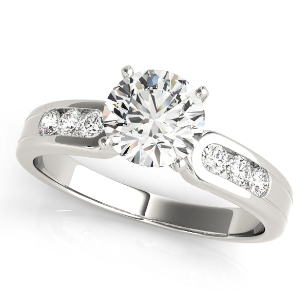 Platinum Single Row Engagement Rings