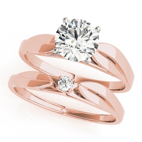 18K Rose Gold Solitaire Engagement Rings
